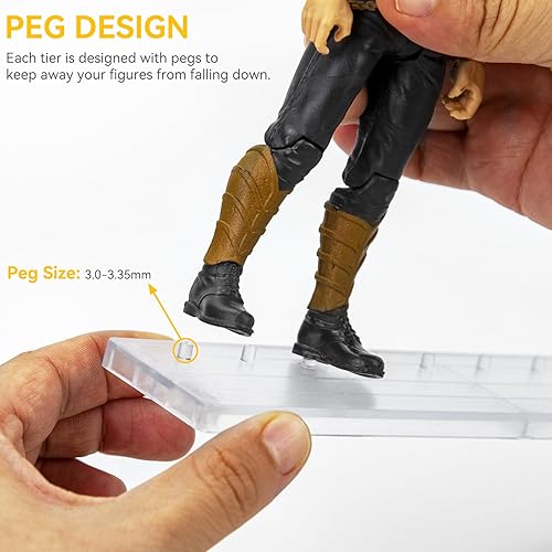Miniatura 3 de Soporte elevador de figuras de 6 pulgadas para exhibición, figuras coleccionables de juguete con clavijas flexibles, compatible con Mavel