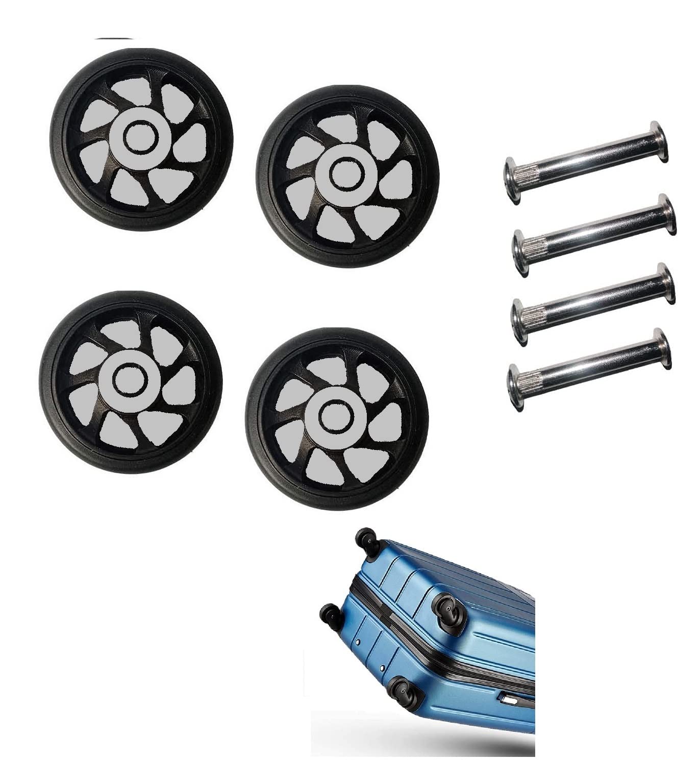 MyViradi Luggage Wheels Only for Replacement and Repair Travel Trolley