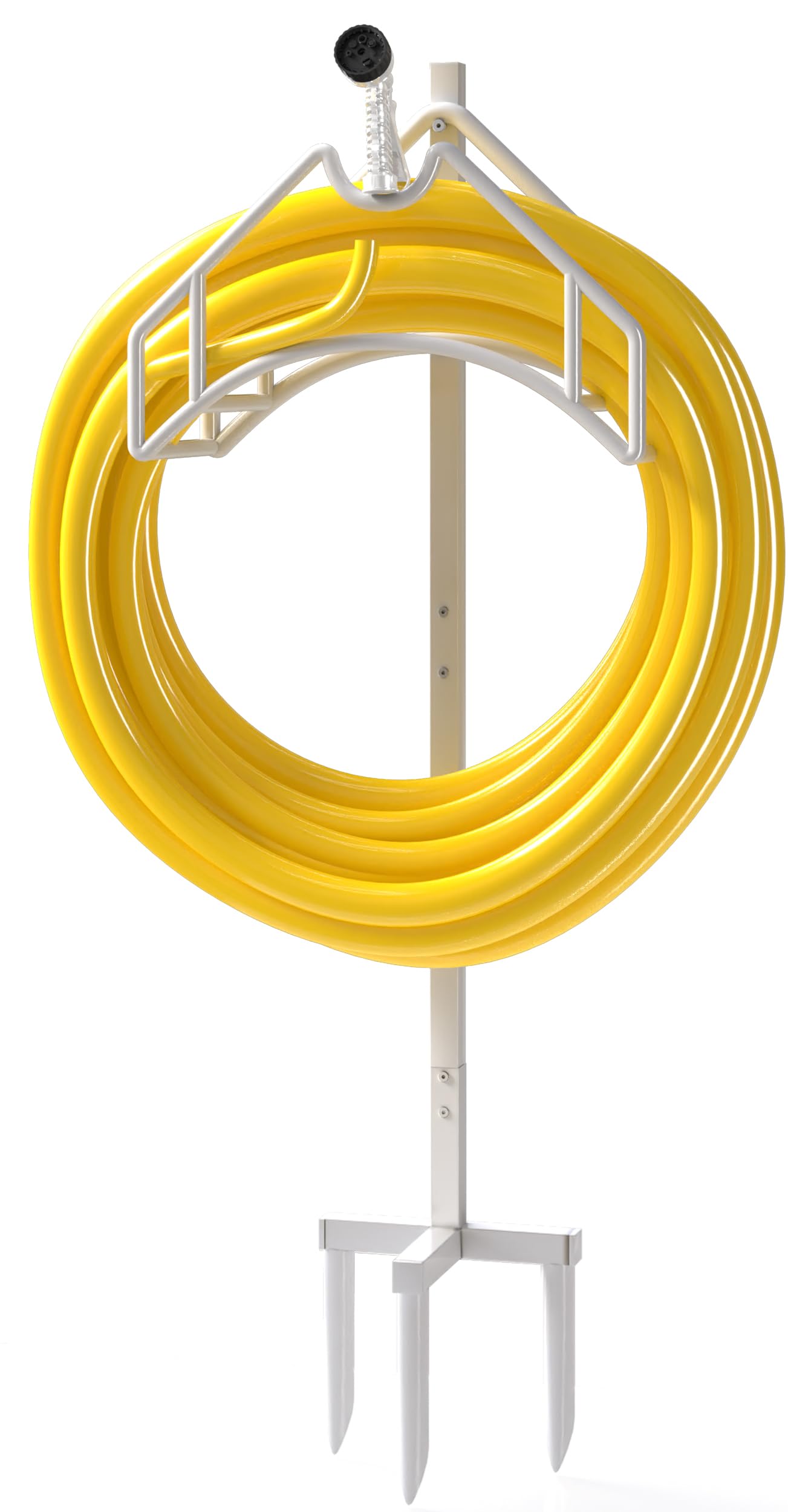 Utopia Home Hose Holder, Sturdy Freestanding Outdoor Detachable Water Hose Holder, Rustproof Pipe Organizer for Courtyards, Flower Beds, and Lawns, White