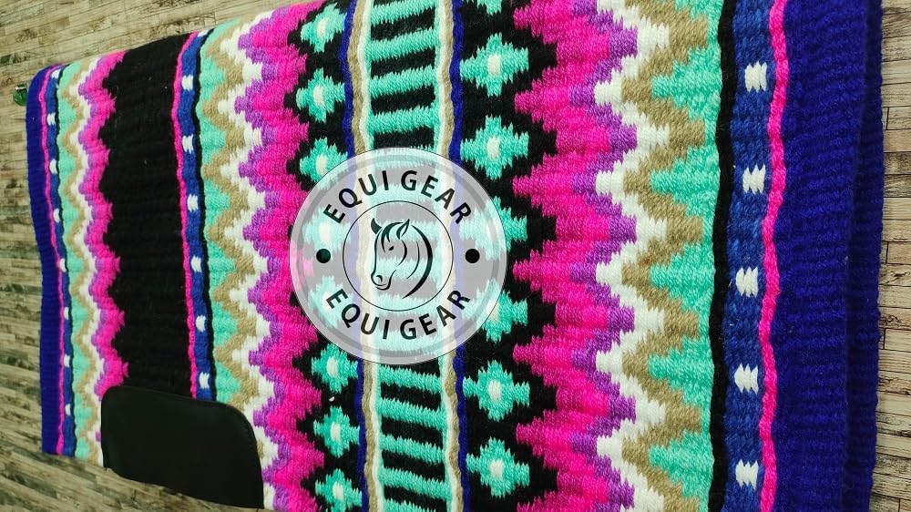 Horse Western Show Saddle Blanket/New Zealand Wool Western Saddle Blanket Top Wool Pad Sensor Flex (Customization Available) N262