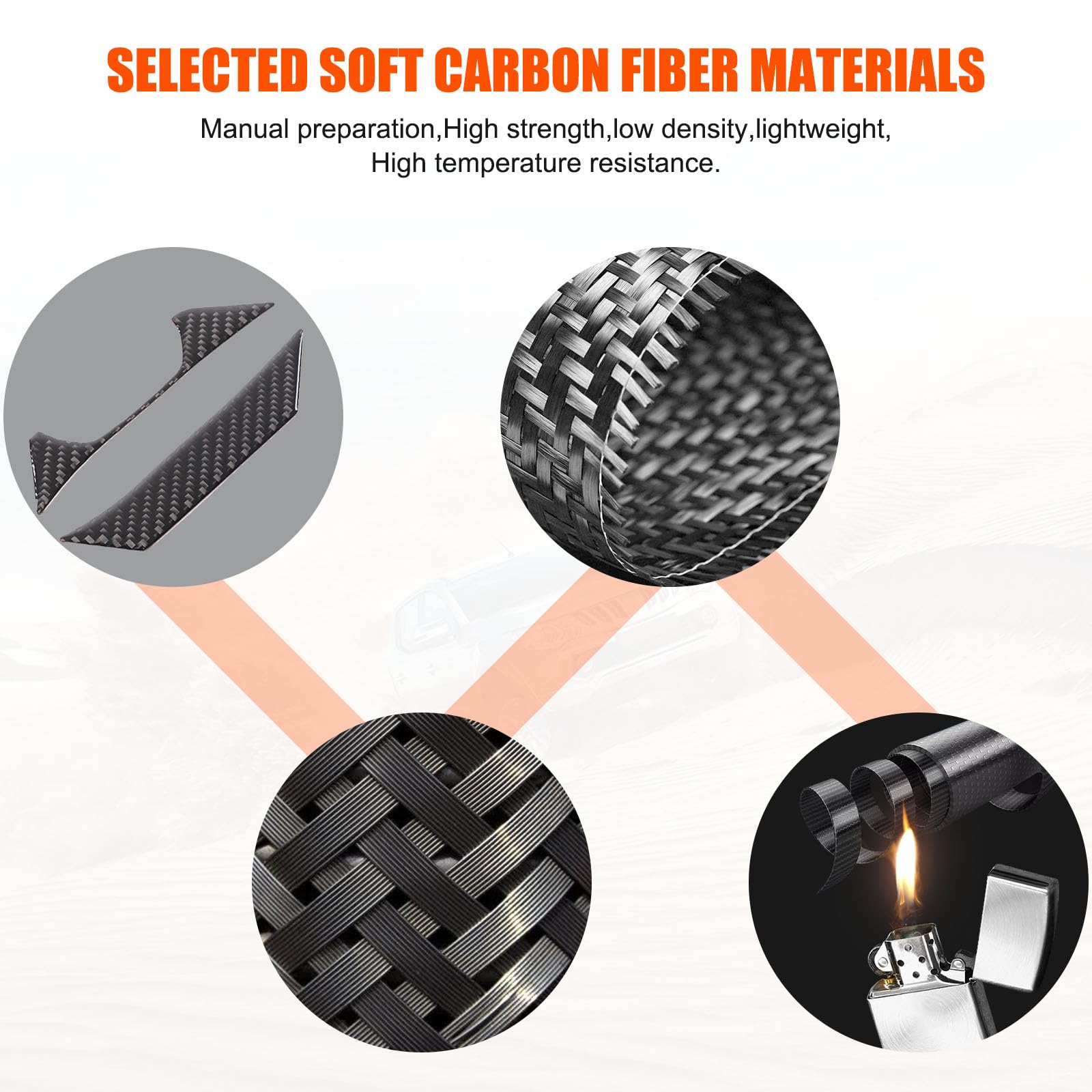 Soft Carbon Fiber Car Center Console Both Side Molded Decorative Front Cover Compatible with Honda Pilot 2003 2004 2005 2006 2007 2008 Center Console Upper Decorative Strip (Black Carbon Fiber)