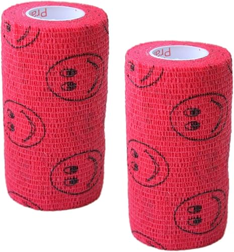 Miniatura 183 de Cinta adhesiva para veterinarios (negro) (paquete de 2) (4 pulgadas x 15 pies), autoadhesiva, adherente, cohesiva, flexible, autoadhesiva, rollo