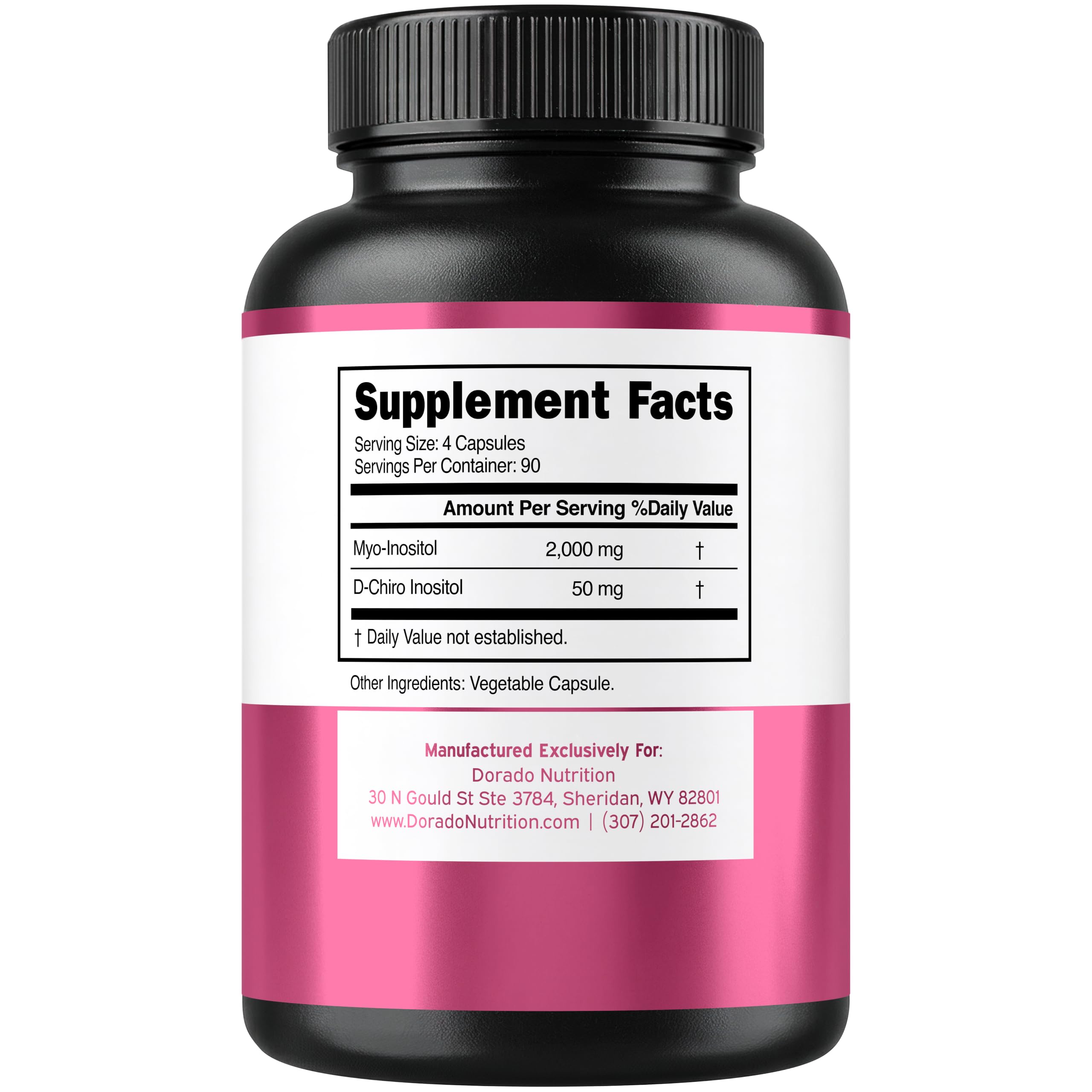 Myo-Inositol & D-Chiro Inositol Supplement For Women (360 Capsules, 2050mg Per Serving Ideal 40:1 Ratio Myo Inositol) Hormone Balance for Women - Third Party Tested, Vegan Safe & USA Made - 360 Count — Amazon image 2