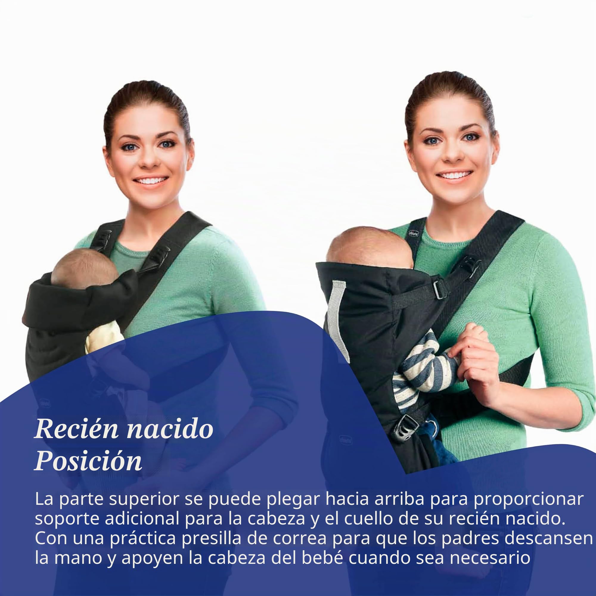 Chicco EasyFit Portabebés Ergonómico de 0 Meses a 9 kg, Mochila Bebé Fácil de Usar para Llevar el Bebé Mirando hacia los Padres, Mochila Portabebés con Sujeción para Cabeza y Cuello, Negro (Black)