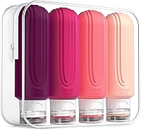 Vista 9 de Botellas de viaje para artículos de aseo personal, contenedores de tamaño de viaje aprobados por la TSA de 3 oz, sin BPA, a prueba de fugas