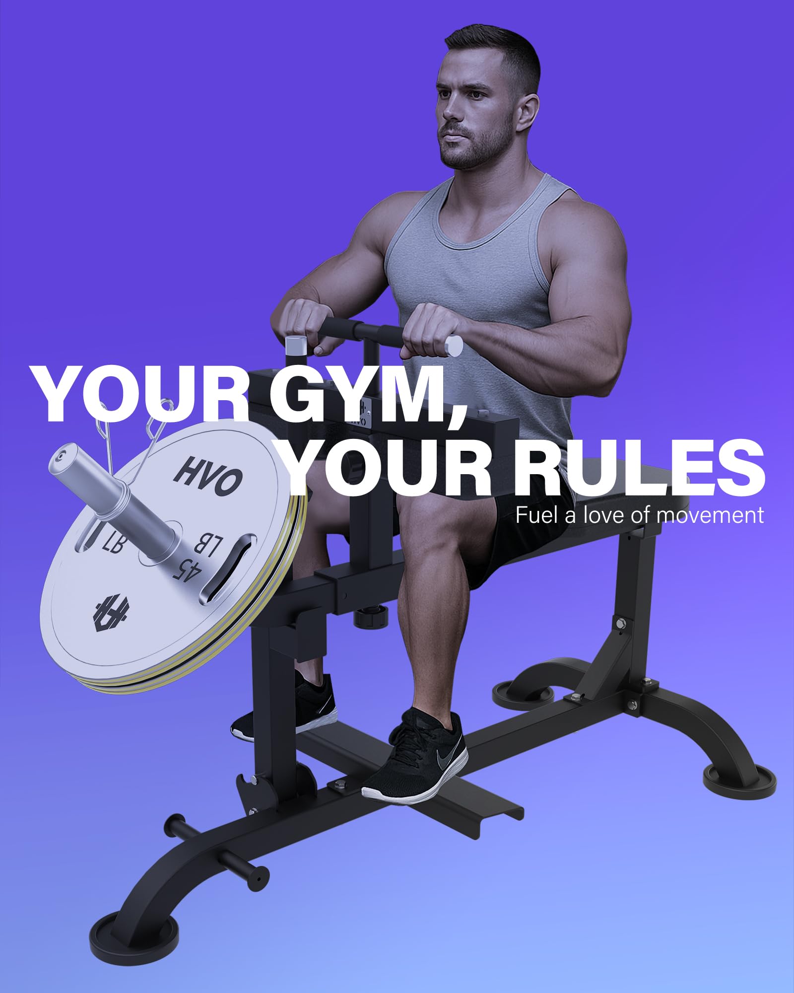 HVO Wedentrainer Wadenmaschine Sitzend: Beintrainer für Zuhause im Sitzen Bein Training Trainingsgerät Kraft-Beintrainer Seated Calf Raise Machine