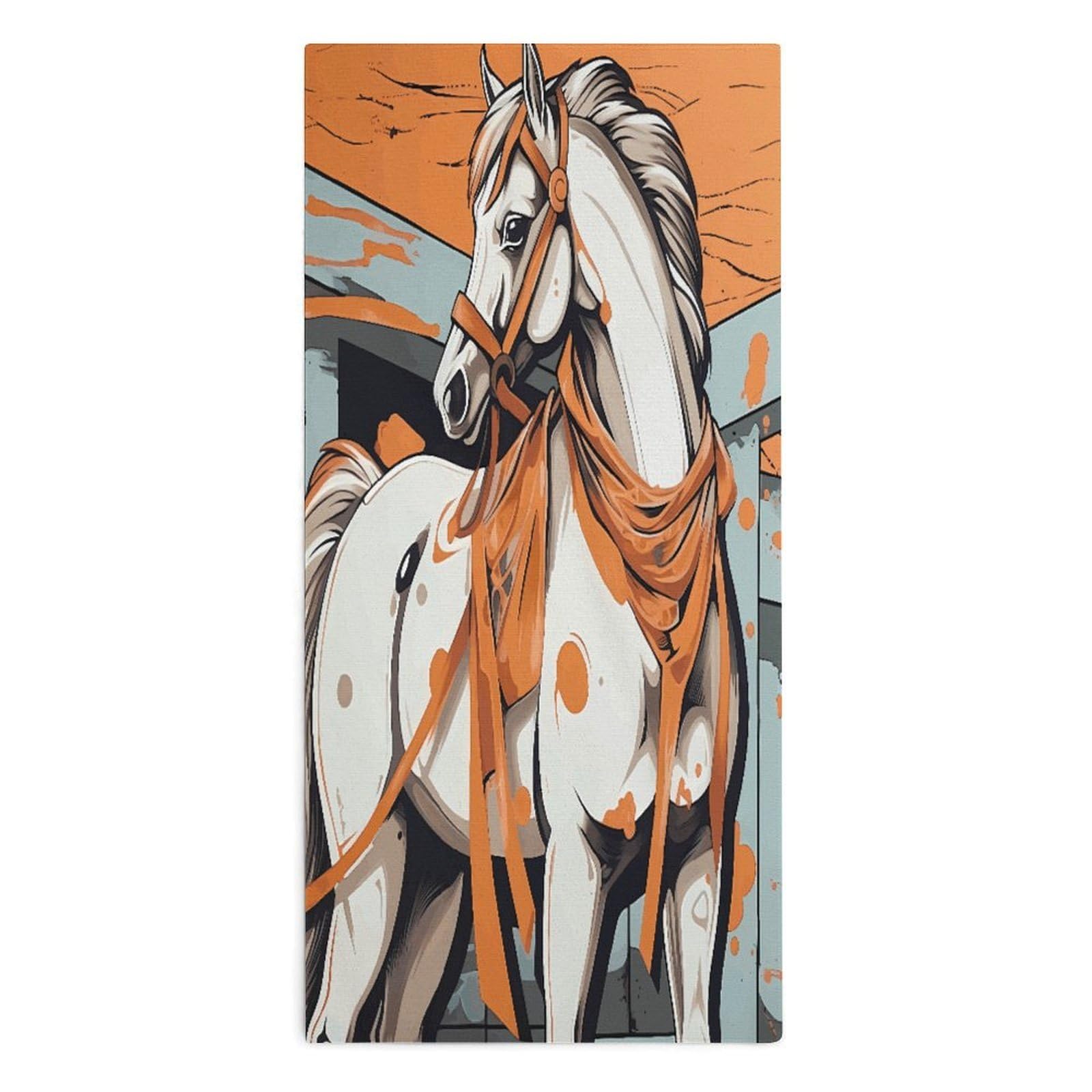 Btcowzrv Style A Cartoon Horse Bath Towel Beach Towels Shower Towel