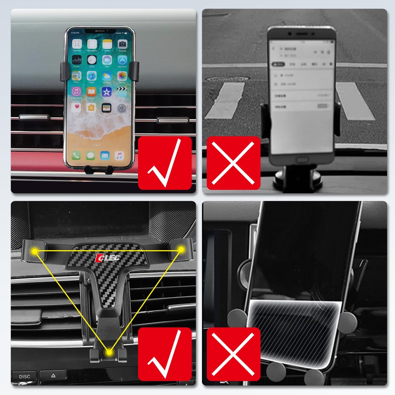 ITrims Car Phone Holder for Land Rover Range Rover 2018-2021 Dashboard Mount Cell Phone Cradles Adjustable Phone Stand Holder Universal Compatible with Most Smartphones (Black)