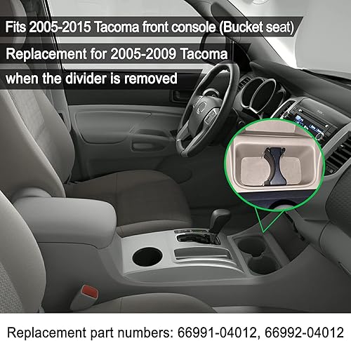 Miniatura 7 de JDMCAR Soporte para portavasos de automóvil de repuesto para Toyota Tacoma 2005 a 2015, accesorios duraderos para portavasos