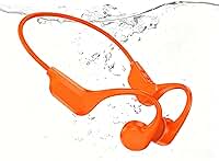 Fones de ouvido de condução óssea 2026 - SwimBeats, IP68 à prova d'água | 32 GB de armazenamento | BT 6.0 | 28 g leve | bateria 8H, fones de ouvido abertos para natação, corrida, ciclismo (laranja)