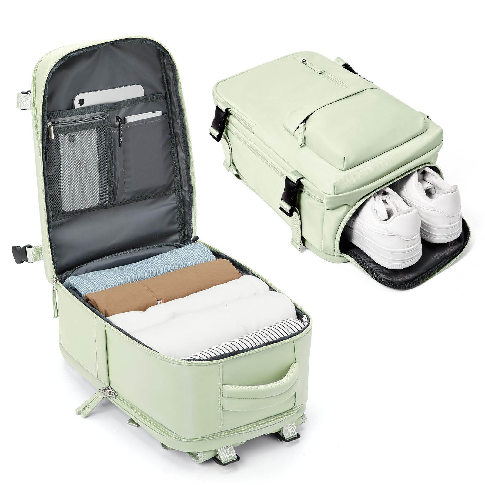 BJLFS Borse da Cabina per Ryanair 40×20×25 Bagaglio a Mano Easyjet 45×36×20 Borsa Zaino da Viaggio, Zaino da trekking,Zaino Casual per laptop da 14 pollici per scuola