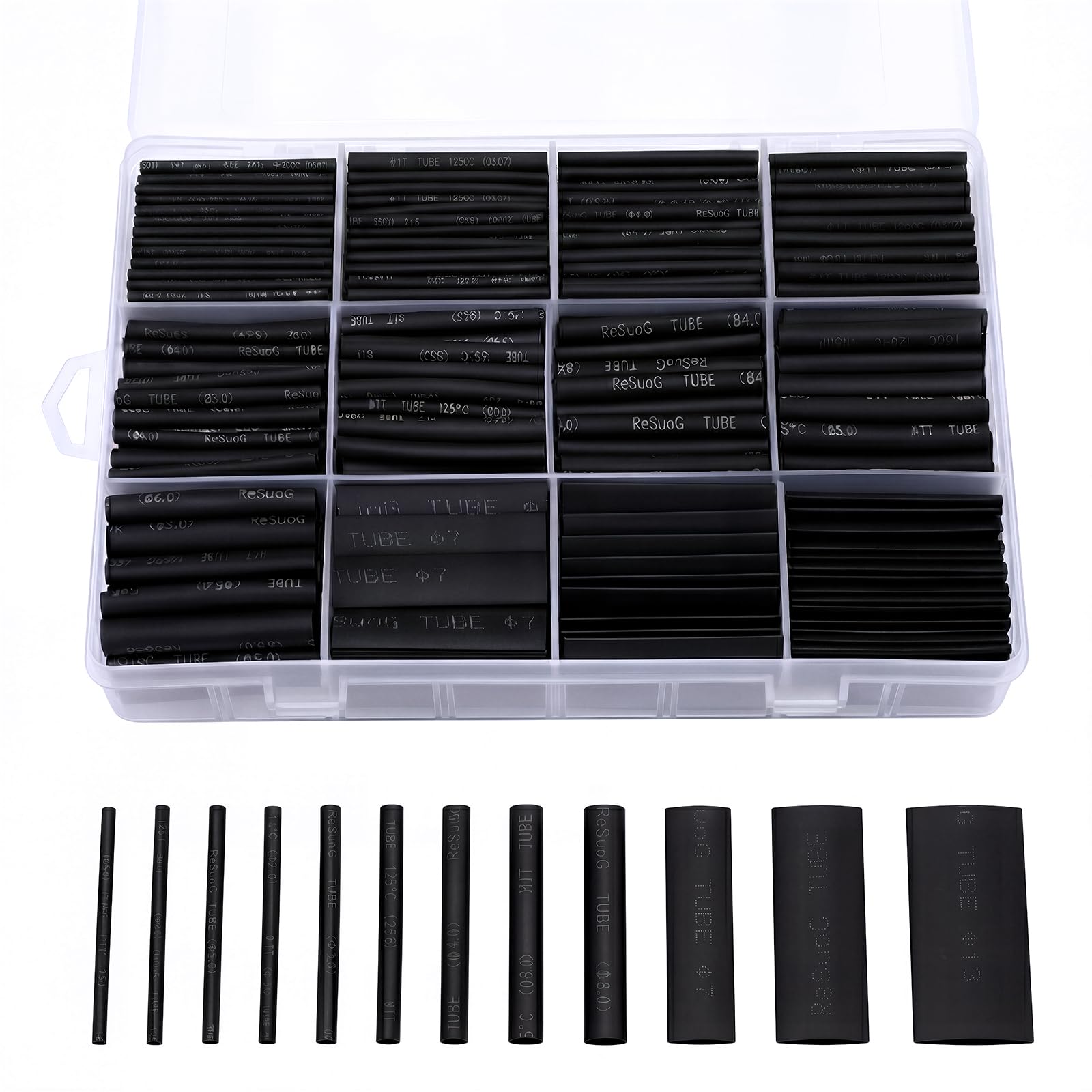 Vinabo gaine thermorétractable Heat Shrink tubing, Black