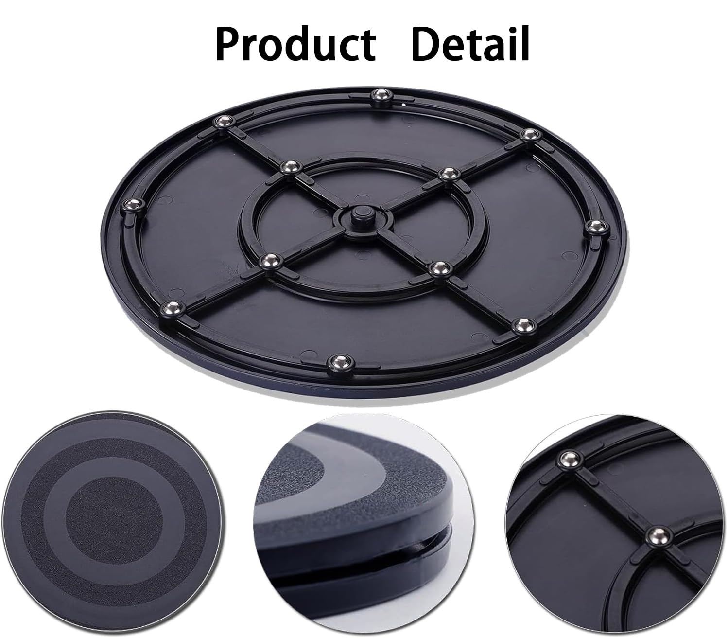 Piatto girevolePiattaforma girevole universale, piattaforma girevole rotonda, piattaforma girevole, per artigianato, piante, TV, laptop, monitor, 2 pezzi, girevole a 360 gradi, 20 cm