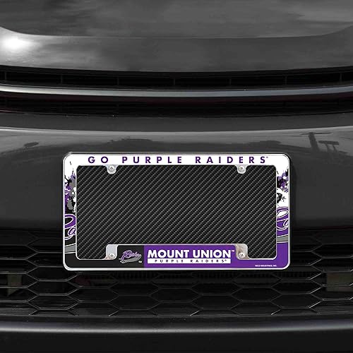 Miniatura 144 de Rico Industries NCAA Marco de matrícula estándar cromado de 12 x 6 pulgadas para automóvil, camión, SUV (escuelas L-M)