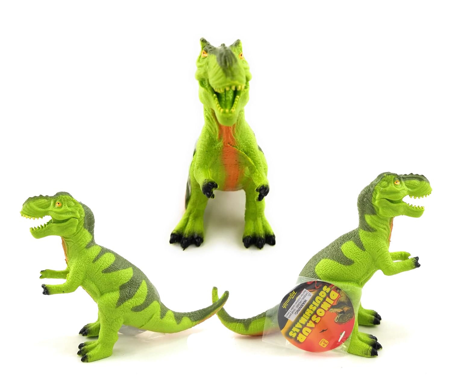 Buy Toysmith Dinosaur Squishimals TRex (Tyrannosaurus Rex) Gift Set Party Bundle 3 Pack