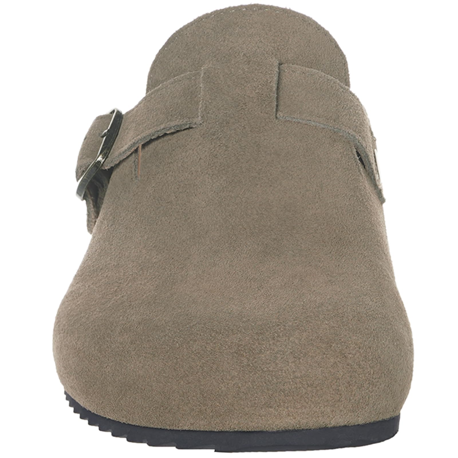 Intini Zuecos y Mules para Hombre Mujer Pantuflas de Piel con Corcho Cerradas Zapatillas de Jardín Sandalias con Hebilla Ajustables Cómoda 36-46