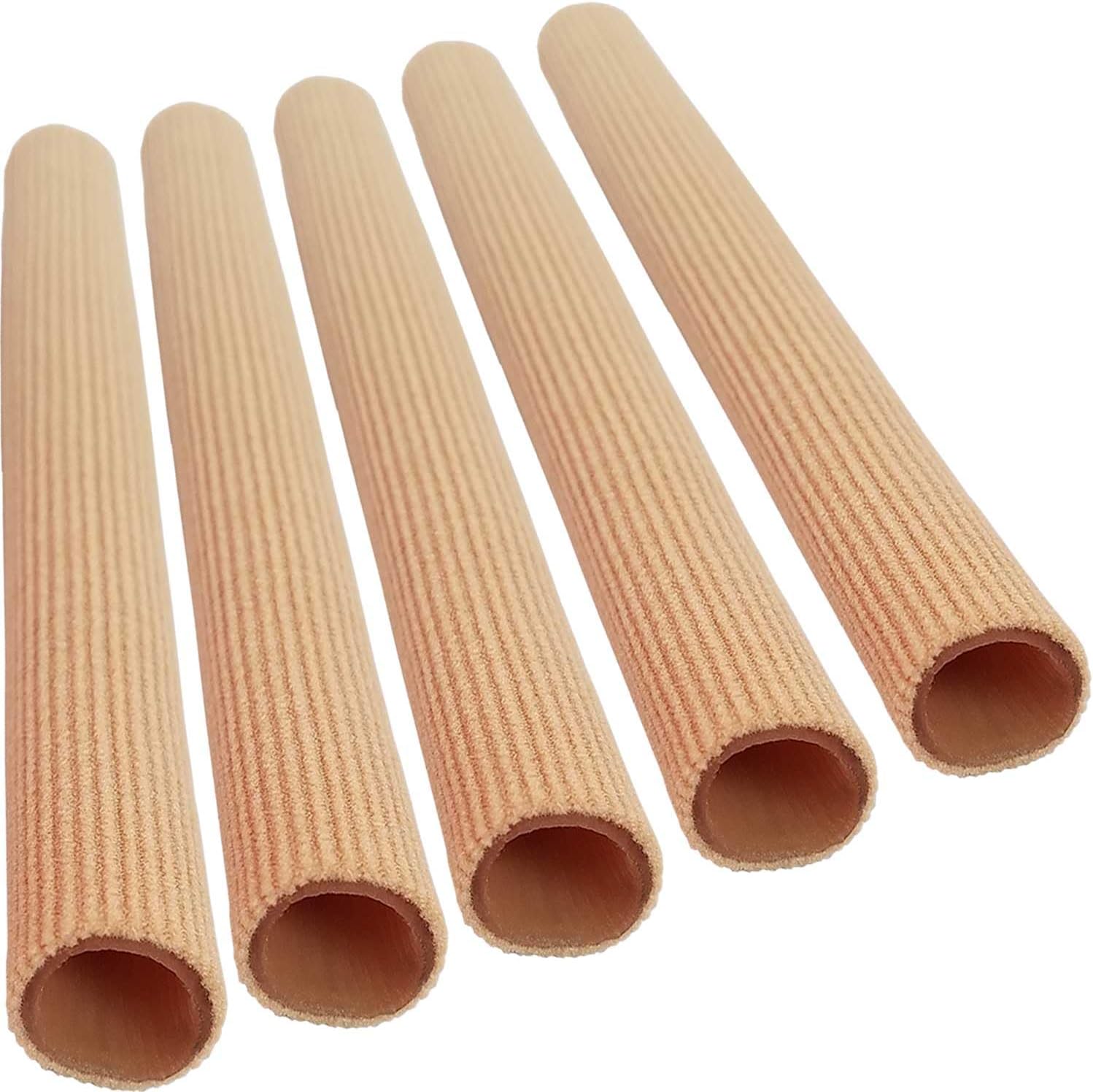 Chiroplax Toe Tubes Sleeves Protectors Cushions Fabric & Gel Lining Separator Tubing Finger, Bunion, Hammer Toe, Callus, Corn, Blister (Combo Pack (1S 3Ms 1L))