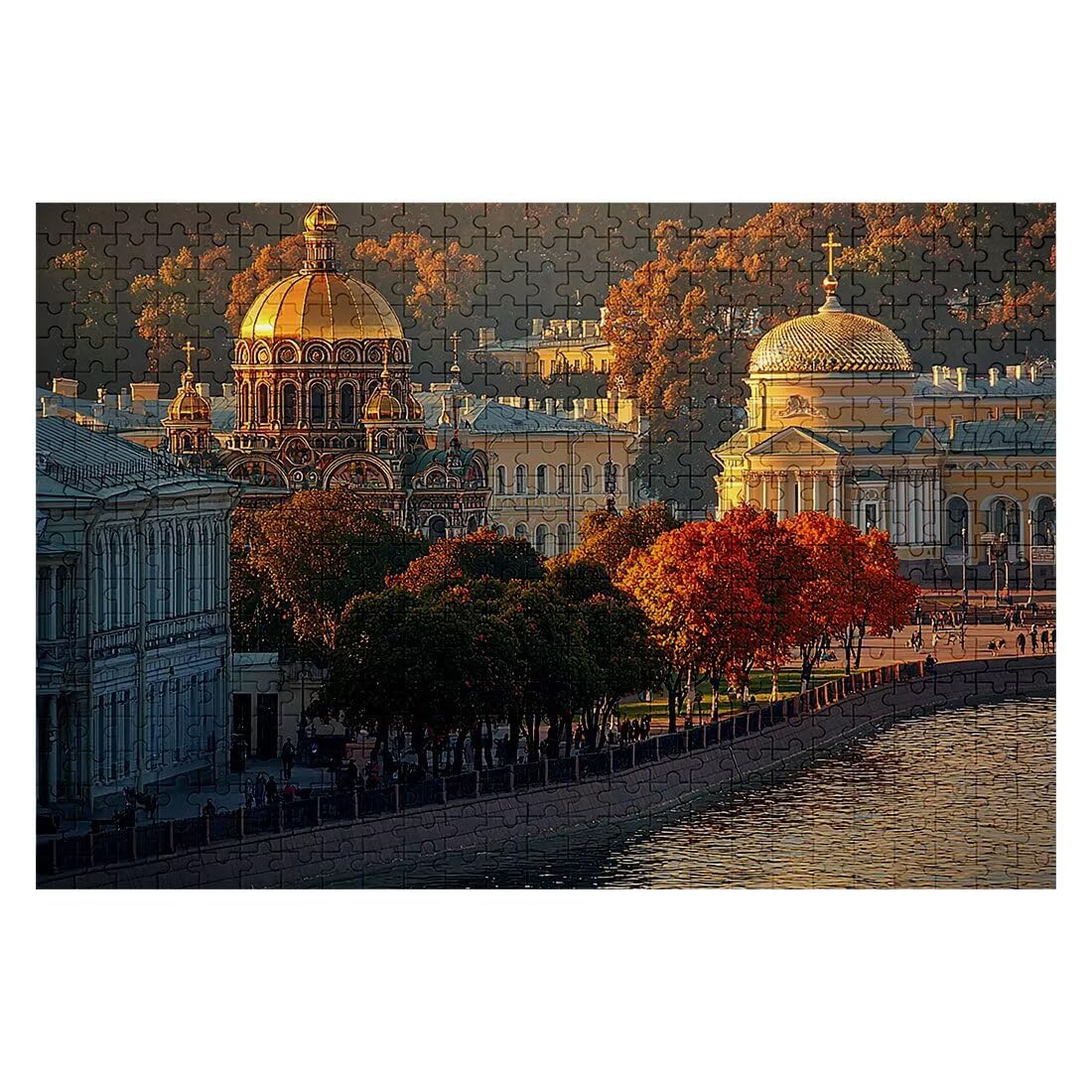 Puzzle 1500 elementów, dla dorosłych, jesień, Londyn, klasyczne drewniane puzzle dla dorosłych, 87 x 57 cm, niepożądane wyzwanie, gra edukacyjna, puzzle dla całej rodziny, relaksacyjny, prezent dla