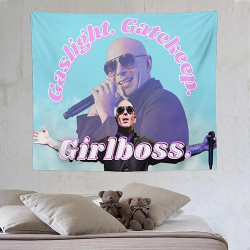 Miniatura 6 de DISHILU Mr Worldwide Says to Girlboss - Tapiz para colgar en la pared, divertidos tapices meme para dormitorio, sala de estar, decoración del hogar,