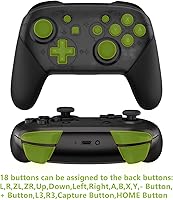 Vista 28 de eXtremeRate Back Buttons Attachment for Nintendo Switch Pro Controller, Clear Black Back Paddles Programable RISE4 Remap Kit for Switch Pro claro