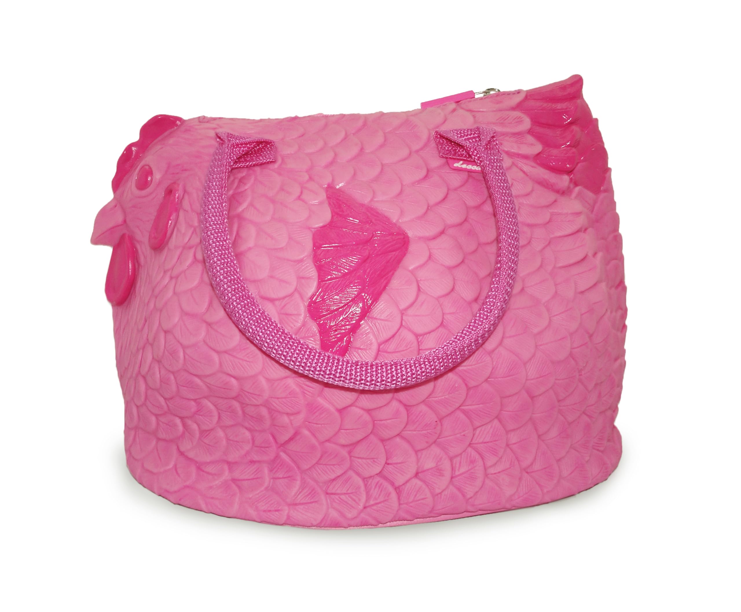 Original Fashion Pink Chicken Handbag Cute Hen Purse Tote Bag Novelty for Women.