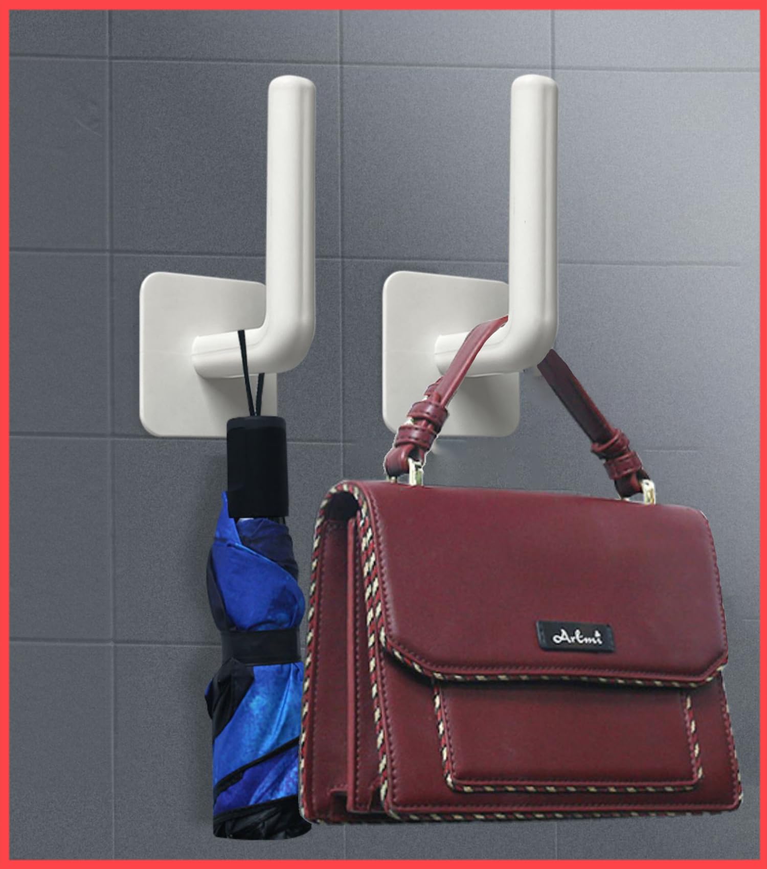 wolpin Stainless Steel Self Adhesive Wall Hooks, Waterproof Big Adhesive Heavy Duty Sticky Strong Hooks|Hanging Capacity 10Kg Max|Multifunctional Home Storage (White, Pack Of 2 Pcs) (B0C7NDNWNY) Amazon Price History, Amazon Price Tracker