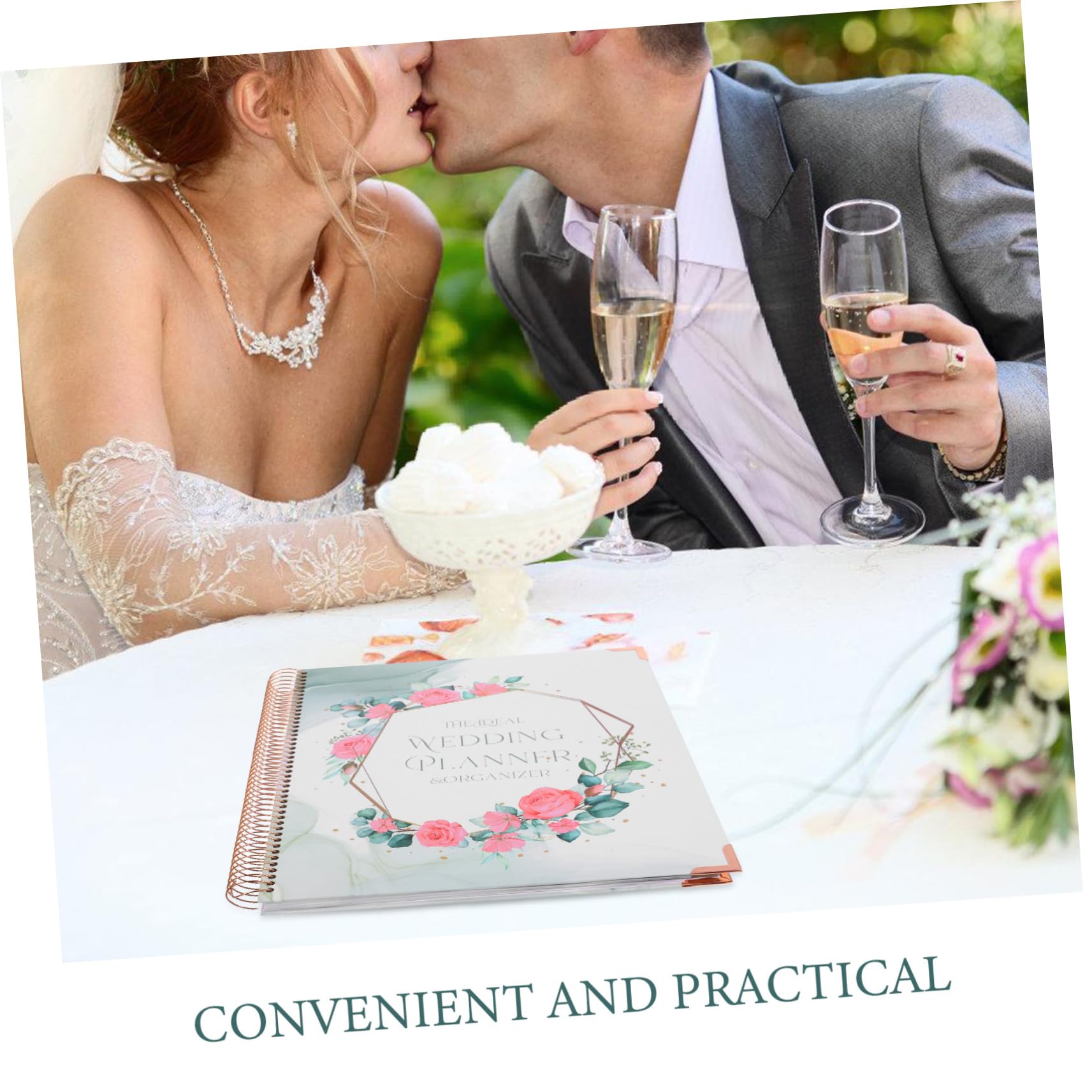 SEWACC Hochzeitsplaner Buch aus Papier mit Checkliste Detailliertem Zeitplan und Budgetplanung für Verlobung und Hochzeit