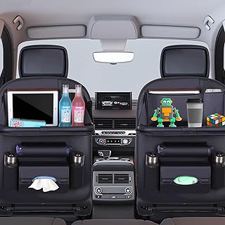 Rückenlehnenschutz Organizer, Auto Organizer, Autositz organizer mit Tischhalter, Auto Rückenlehne Schutz Unterstützung mit Multi Pocket Organisator