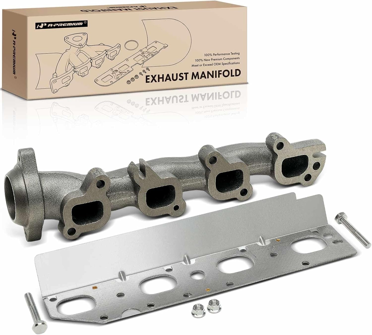 A-Premium Right Exhaust Manifold Kit W/Gaskets, Bolts & Nuts [5.7L] Compatible with Ram 1500 3500 2011-2012, 2500 4000 2011-2013 & Dodge Ram 1500 2500, Ram 3500, Ram 4000, Durango & Chrysler Aspen