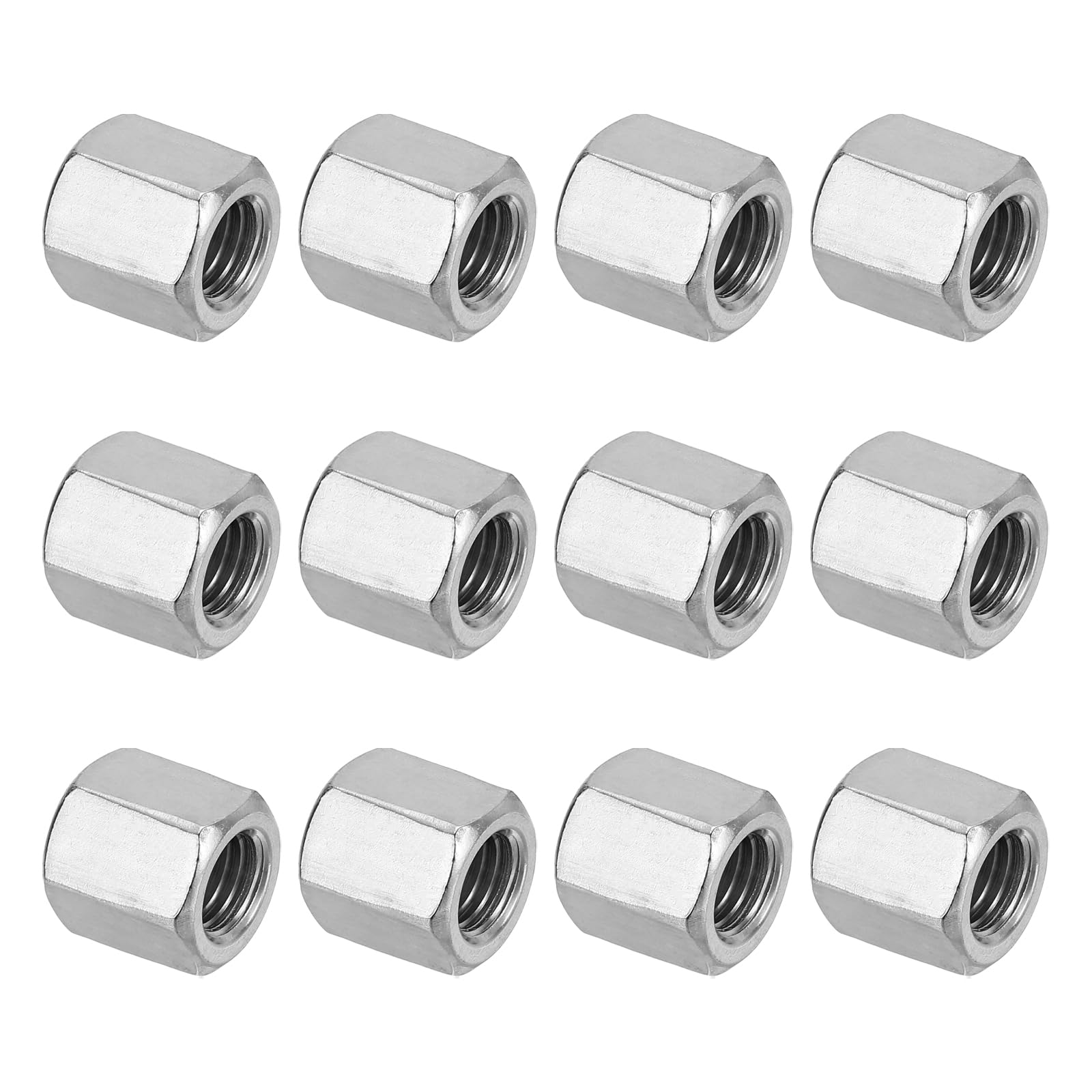PATIKIL M12 x 1.75-Pitch 304 Stainless Steel Hex Coupling Nuts