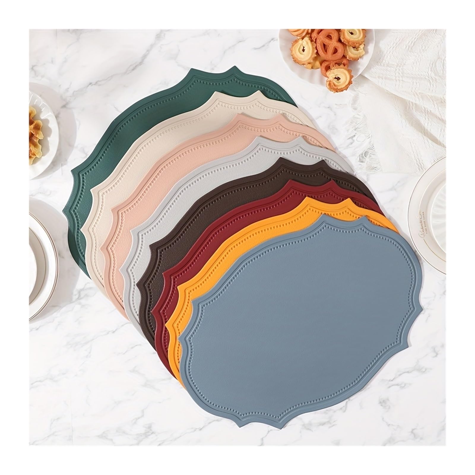 1/4/6 PIÈCES Napperon Ensemble Cuisine Table À Manger Tapis Vaisselle Café(Red,4pcs 30x43cm)