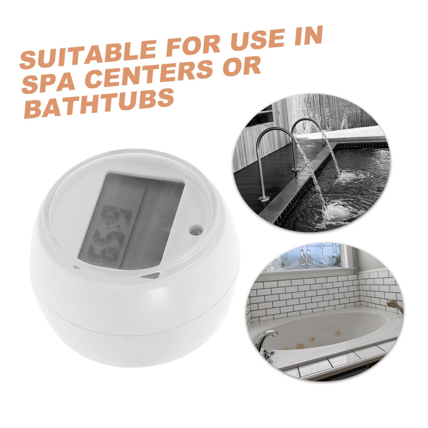 MAGICLULU 3 Pz Termometro Per Bagno Di Ghiaccio Termometro Temperatura Acqua Galleggiante Per Acqua Per Piscina Dell'acqua Da Laghetto Bianca Pp