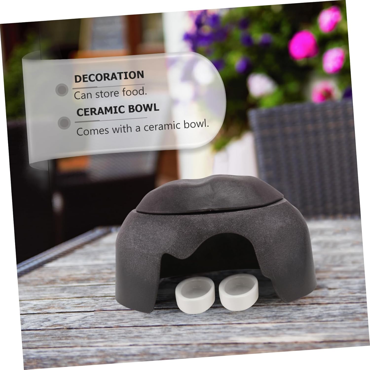 2pcs Bearded Dragon Enclosure Tortoise Cave Reptile Hideout Cave Humidification Shelter Ceramic Basin for Small Animals