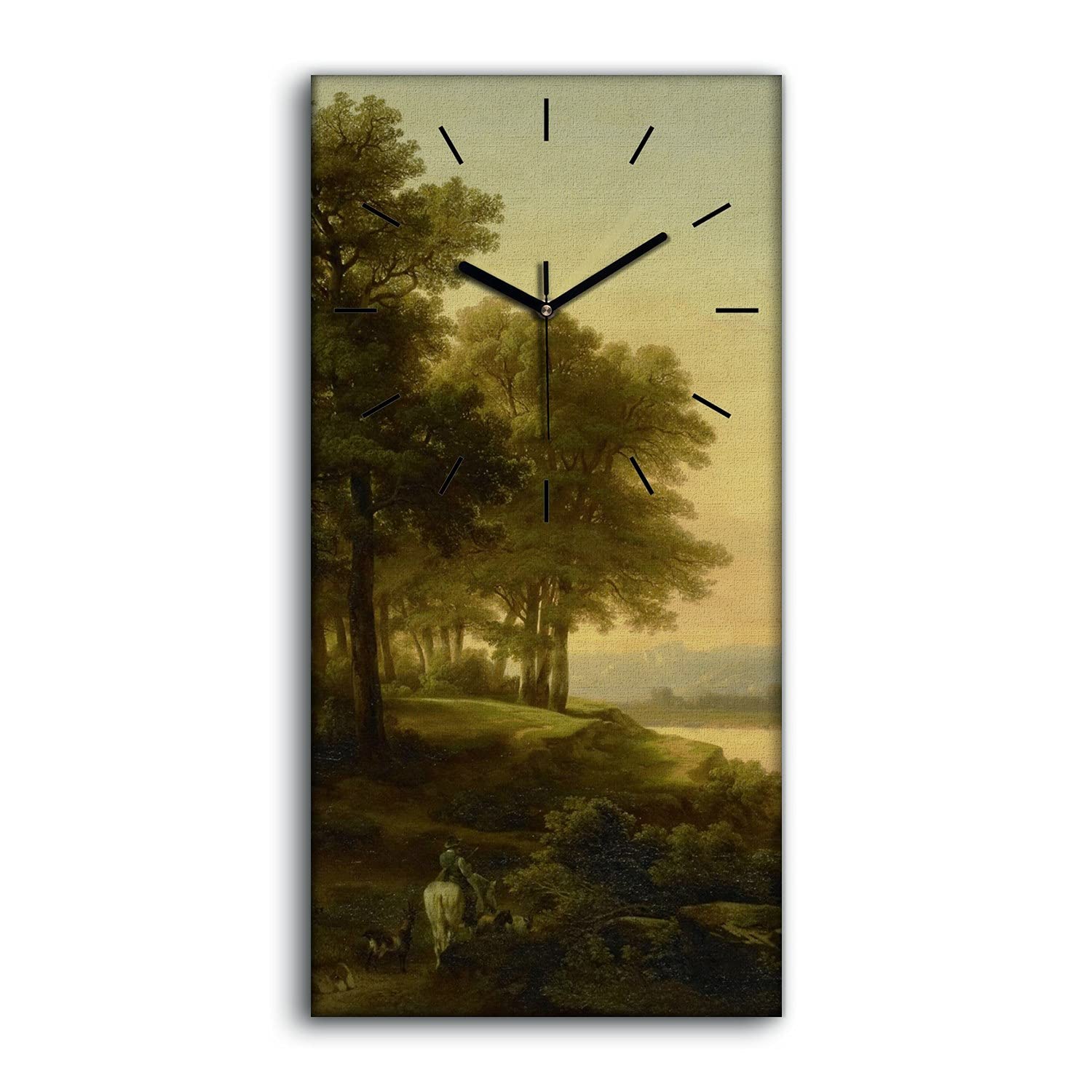 Horloge sur Toile Art Moderne Paysage Nature aux Finitions Soignées 60cm