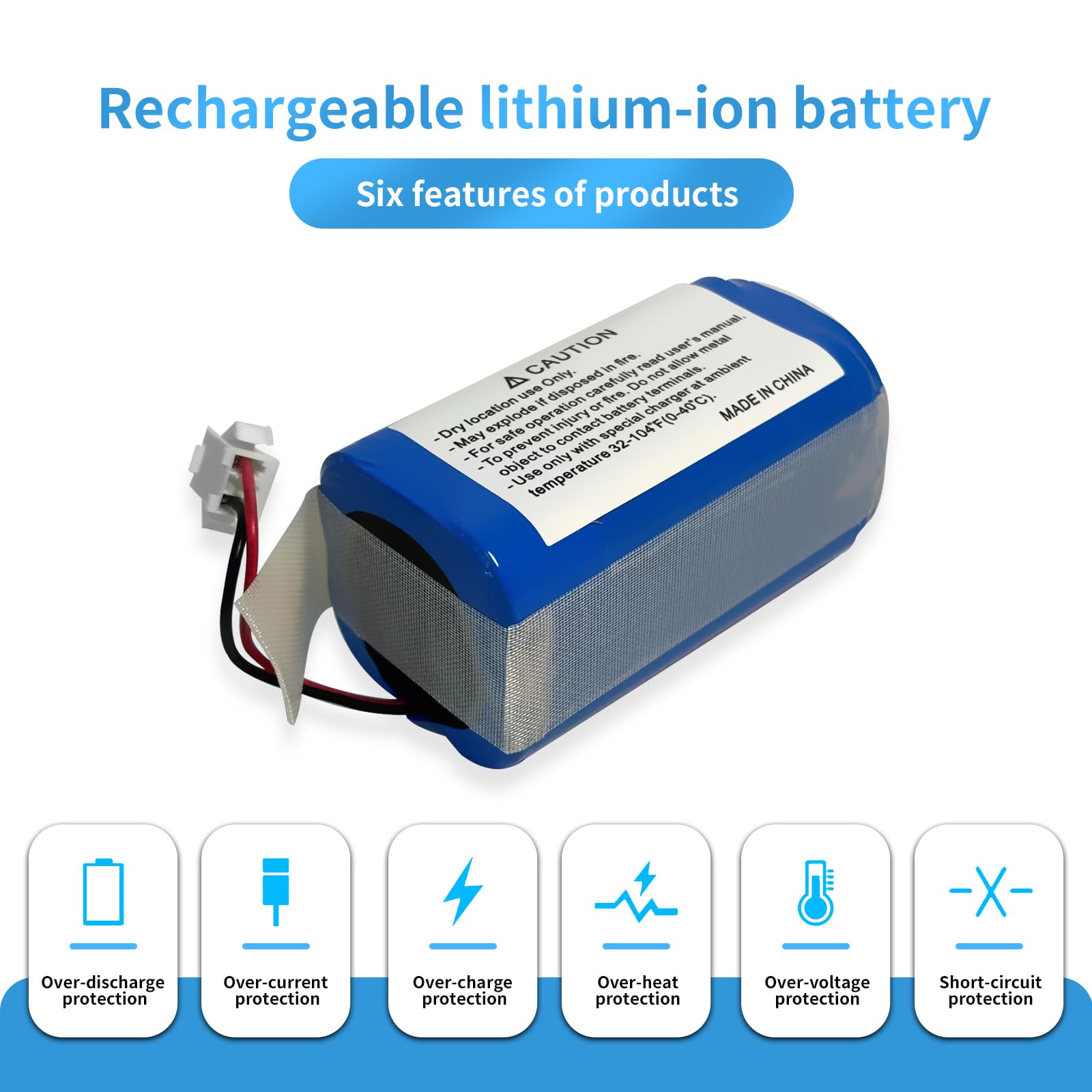Batteria Ricaricabile INR18650 M26-4S2P 5200mAh 14.4V Per Roidmi Eve Plus, Compatibile Xiaomi