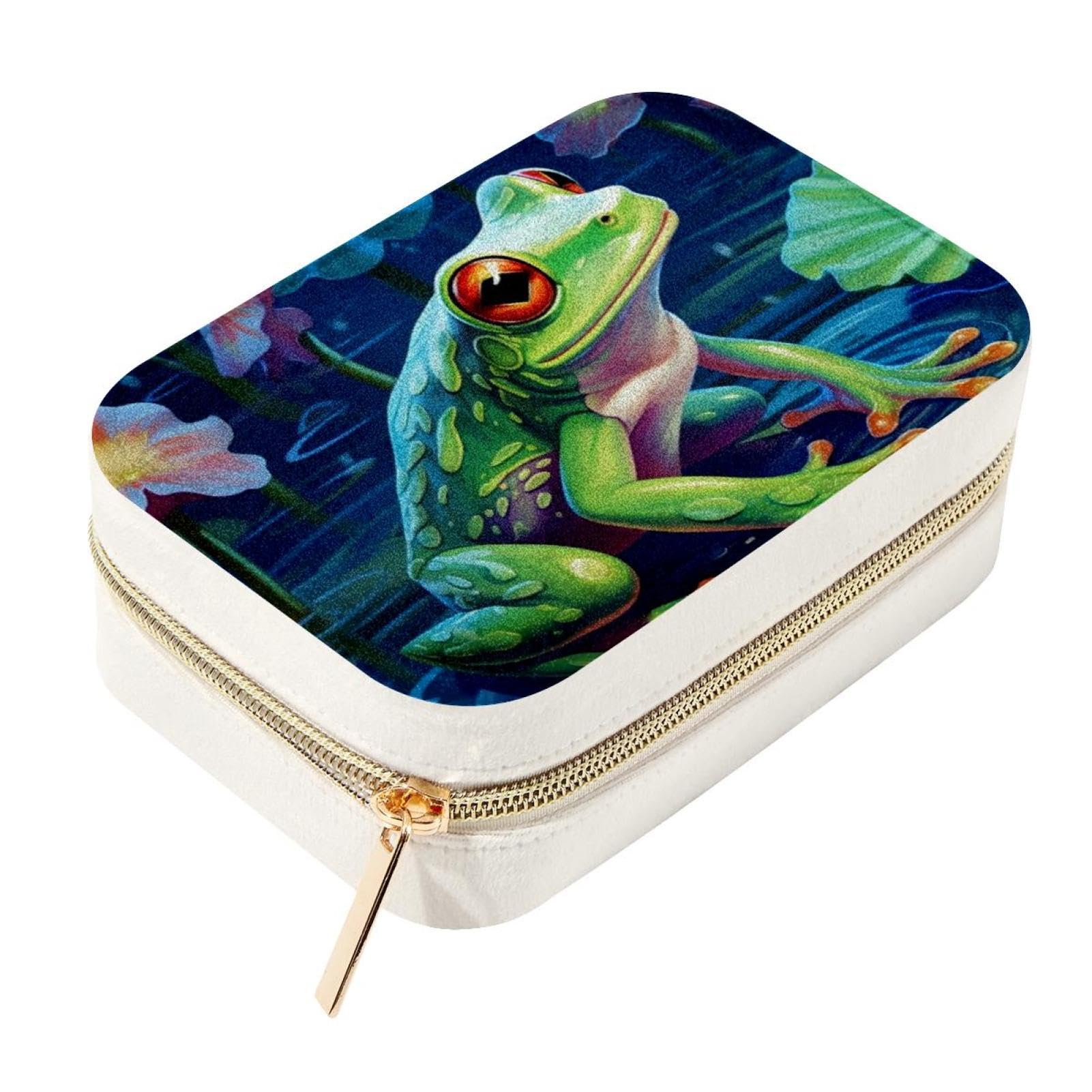 Boîte à bijoux de voyage grenouille idéale pour week-end et vacances sans nœuds