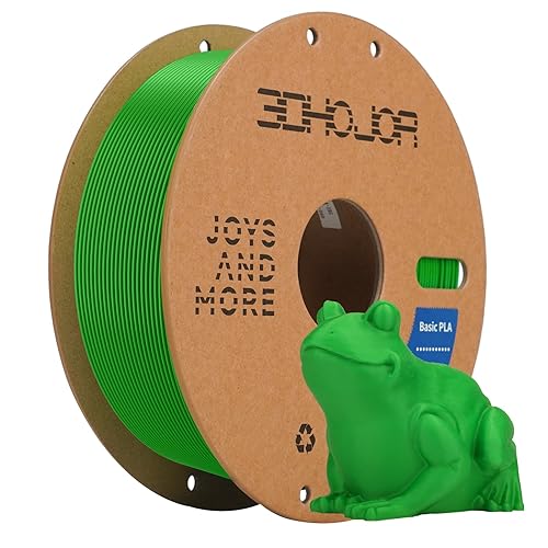 3D Printing Filament High-Speed PLA Filament 1.75mm 300mm/s 1kg Cardboard Spool Dimensional Accuracy +/- 0.03 mm Fit Most 3D FDM Printer-Green - Green - Basic PLA 1KG