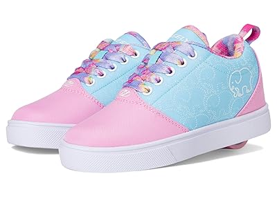 Heelys Ivory Ella Pro 20 (Little Kid/Big Kid/Adults) Girls Shoes Light Blue/Pink : 6 Big Kid (Women
