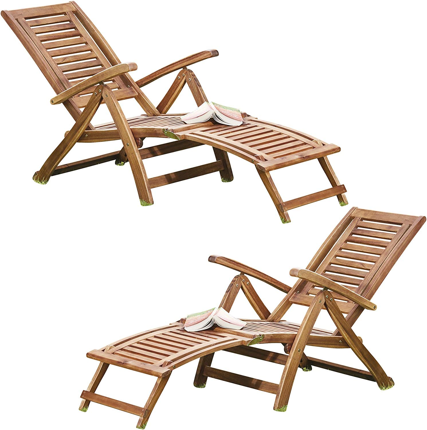 Groupon Unisex Acacia Garden Furniture Range: Acacia Steamer Deck Chair