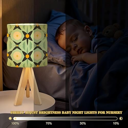 Miniatura 6 de Tripod Table Lamp Mid Century Modern Vintage 1950s Retro Atomic Geometric Lattice Star Bedside Lamps Small Lamp Nightstand Lamp with Linen Lampshade