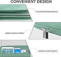 Vista 3 de Funda para laptop de 14 pulgadas, maletín protector a prueba de golpes con bolsillo para accesorios, bolsa portátil para computadora para MacBook