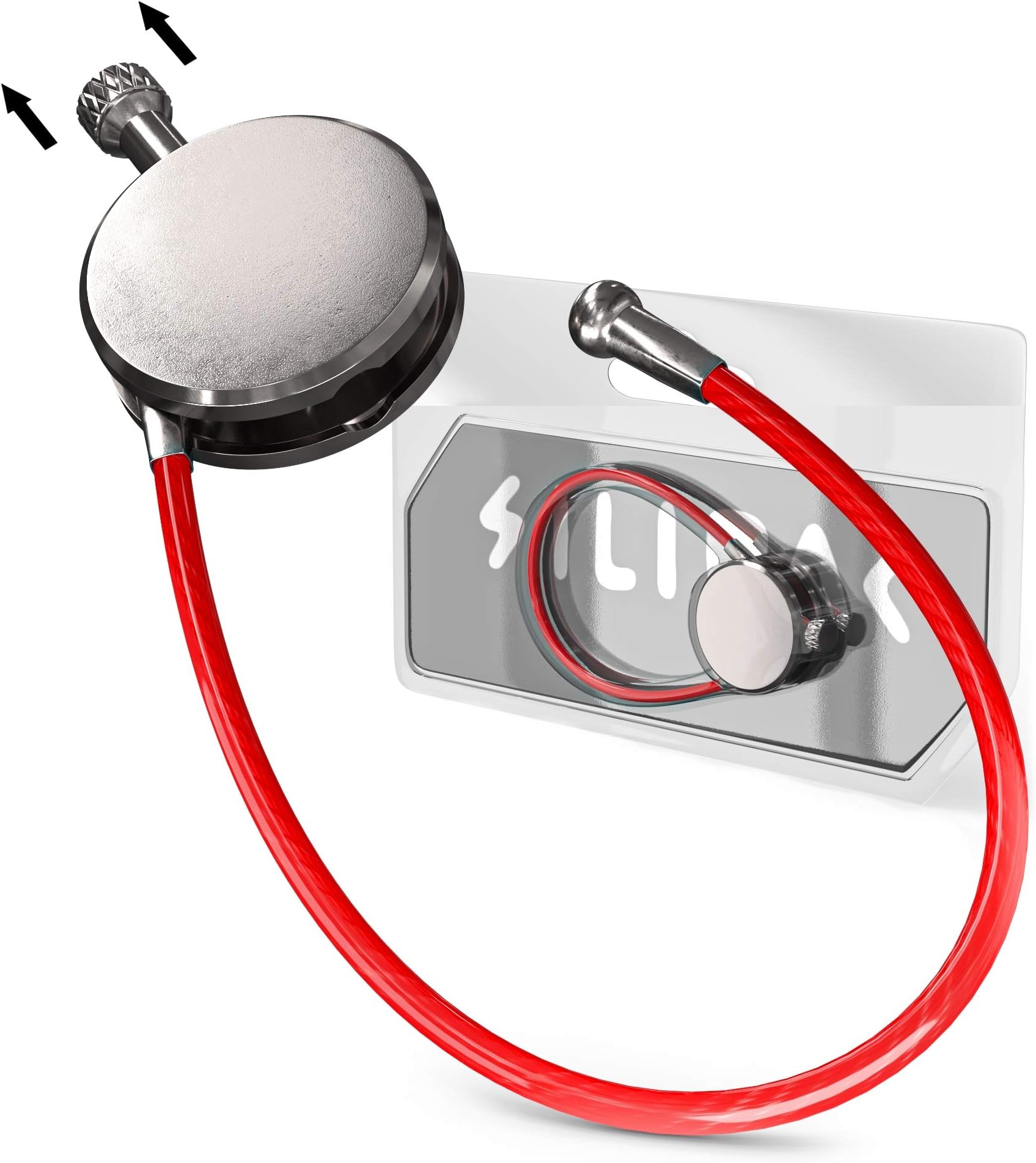 Silipac Quick Release Keychains Cable Ring Detachable Locking Carabiner - Easy Lock Keychain Wire Loop for Car Keys