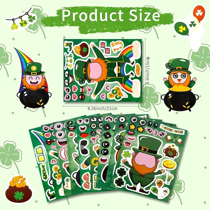 DIY St. Patrick's Day Crafts: 36 Sheets of Green Stickers!