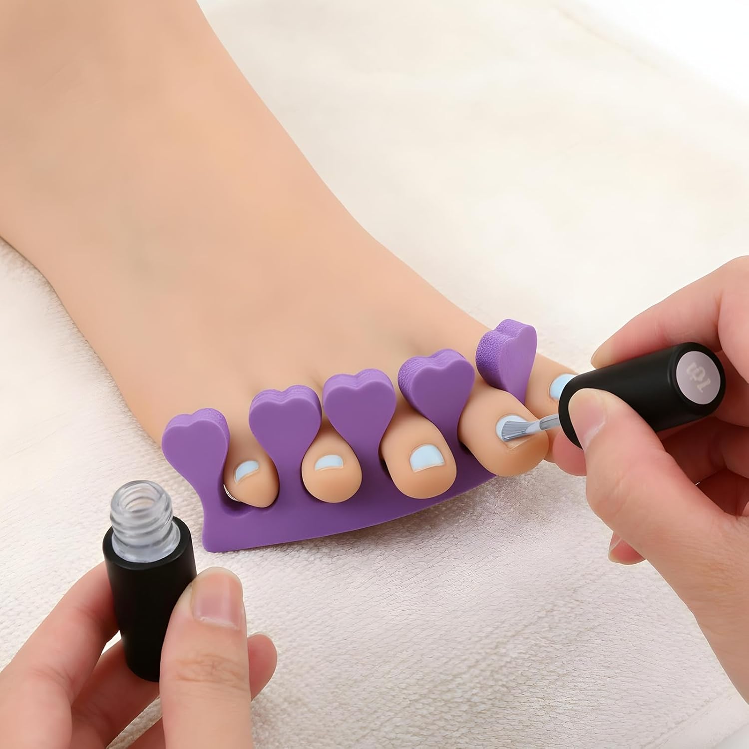 500 Pcs Toe Separators for Pedicure - Sponge Toe Separator for Nail Polish Party Nail Art Painting Toenails, 4 Funny Colors - Comfy and Soft