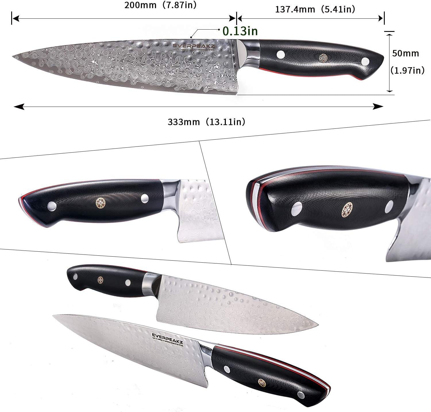 Get Popular Offer EVERPEAKZ Japanese Chef Knife, Premium Japanese SKD-11 Stainless Steel with G10 Knife Handle,Ultra Sharp,Best Choice for Kitchen,8 Best Cyber Monday 🔥 EVERPEAKZ Japanese Chef Knife, Premium Japanese SKD-11 Stainless Steel with G10 Knife Handle,Ultra Sharp,Best Choice for Kitchen,8