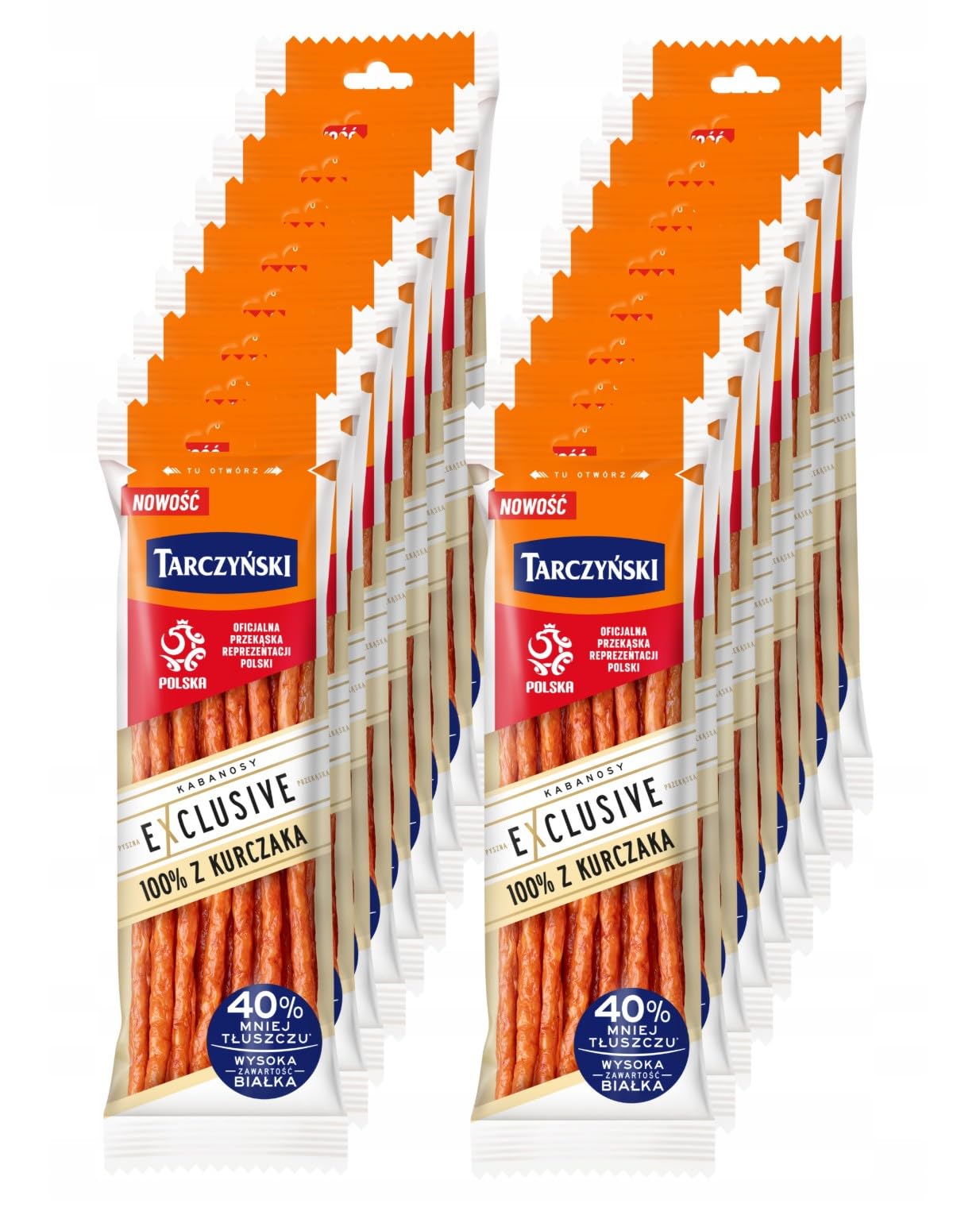 Tarczynski Kabanossi 100% Hähnchen 18x 90g - Cabanossi Wurst Fleischsnack