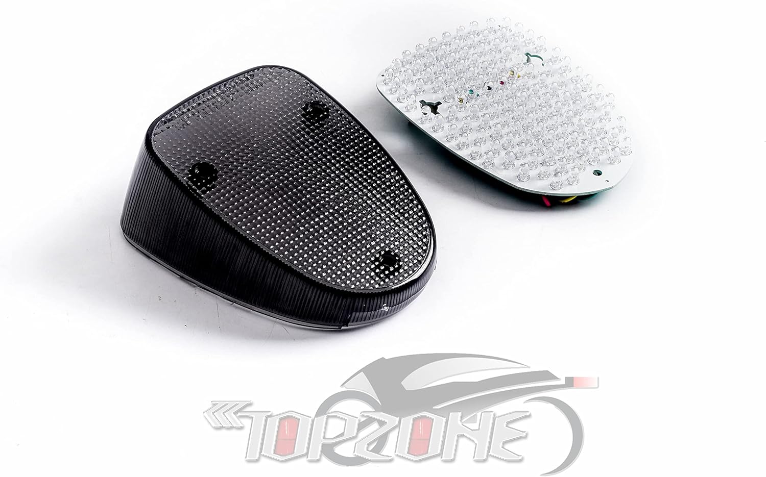 Compatible for Yamaha XVS1100A DRAGSTAR 2001-2008; XVS650A V-Star Classic/Silverado 1999-2013; Motor Taillight Brake Light Rear Lamp (LED Brake Light, Smoke Lens)