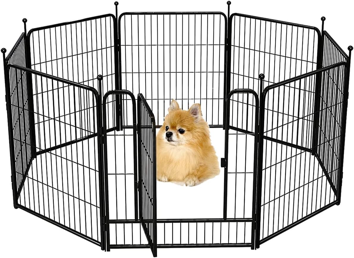 Buy Jhsomdr Dog Playpen Foldable 8 Panels Dog Pen 24 Height Pet