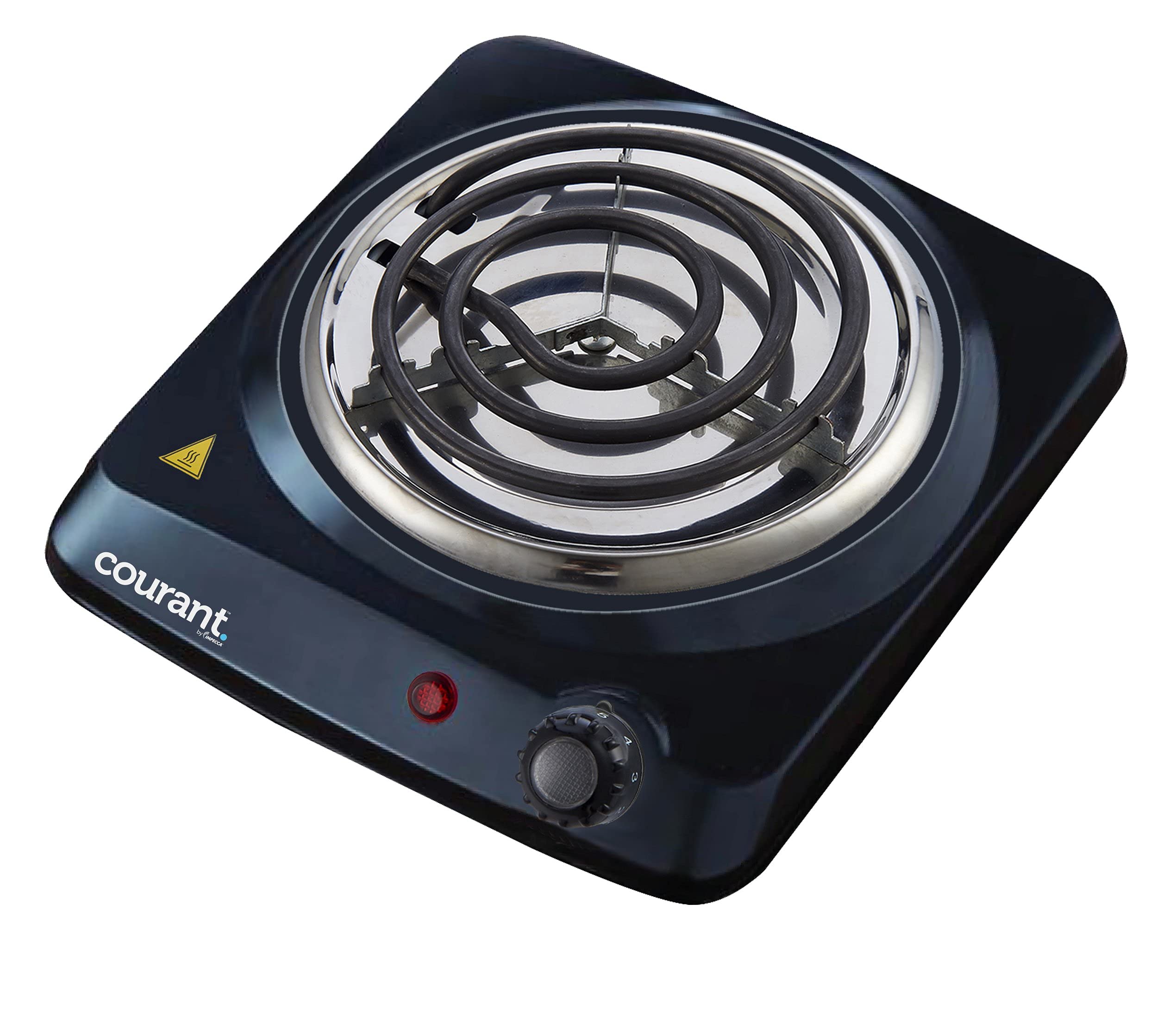 Courant by Impecca Courant Electric Burner Single Buffet Countertop Hotplate 1000W Portable Cooktop Black