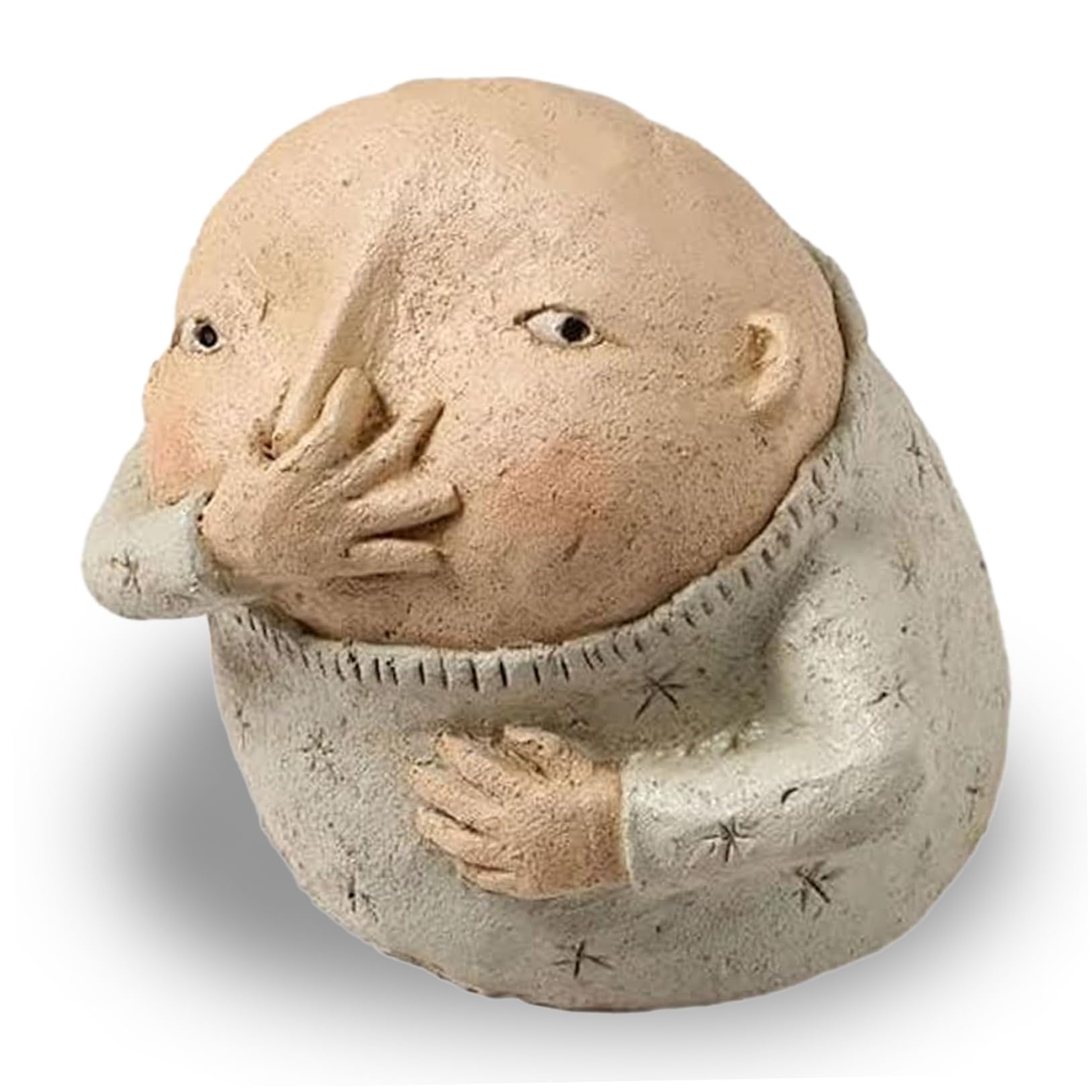 CAKEEYUM Holding Nose Bathroom Statue Funny Boys Bathroom Decor Statues: Boy Holding Nose Cute Sculpture Decoration for Shelf Sitters Home Toilet
